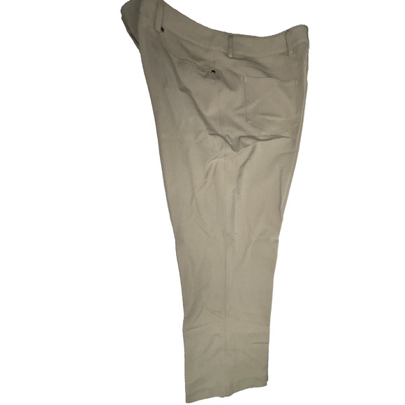 Rafaella Pants Womens 16 Khaki Beige Ankle 5 Pocket Flat Front Mid Rise - Picture 3 of 11